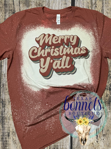 Bleached Merry Christmas Y’all Tee