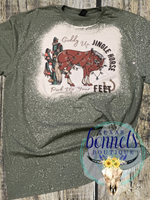 Bleached Giddy Up Jingle Horse Tee