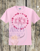 Vine Heart Monogrammed Tee