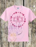 Vine Heart Monogrammed Tee